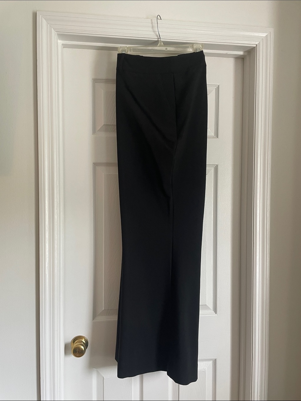 Classic Black High-Rise Straight-Leg Trousers